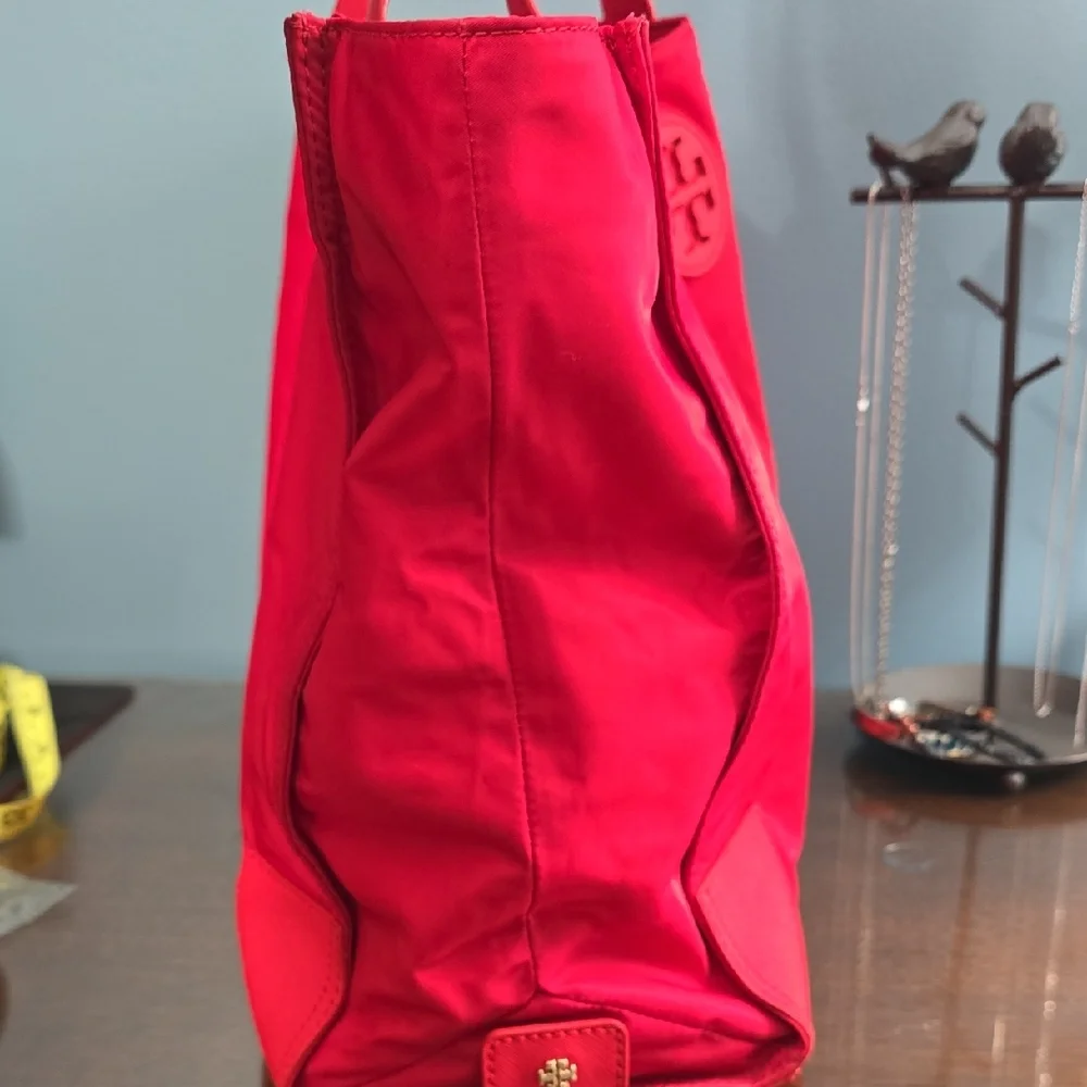 Tory Burch Red Nylon Tote